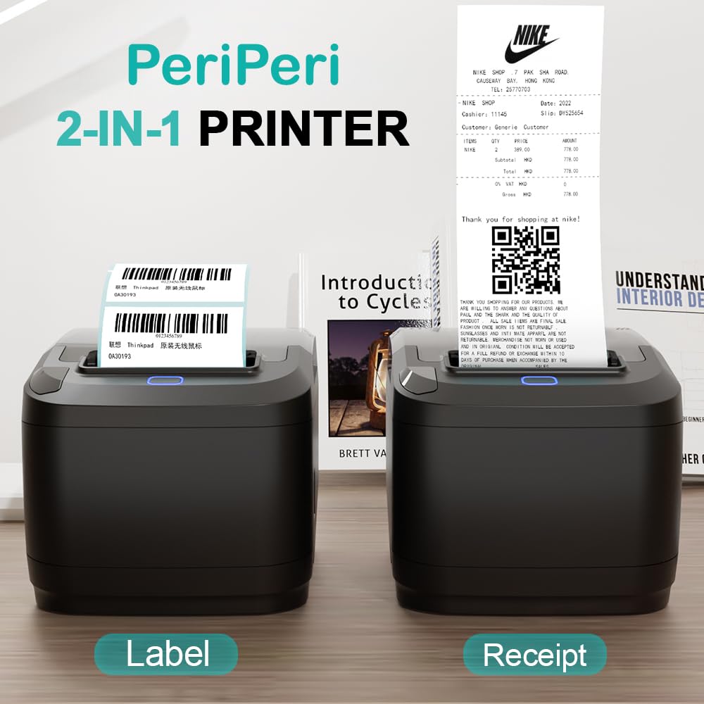 PeriPeri 3inch L+R 80mm Direct Thermal Label + Receipt Printer